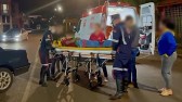 Motociclista fica ferido em acidente entre carro e moto no centro