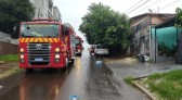 Corpo de Bombeiros combate princípio de incêndio