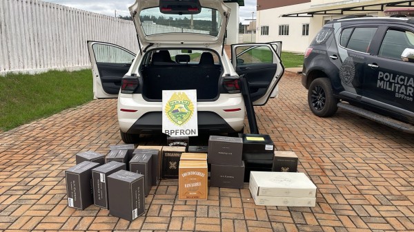BPFRON apreende veículo com bebidas estrangeiras