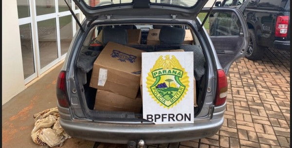 BPFRON Apreende Veículo com Cigarros Contrabandeados e Prende Suspeito