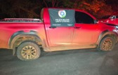 PM monta barreira no trevo de Flor de Sertão e recupera Hilux furtada no RS