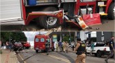 Acidente envolve camionete e caminhão do Corpo de Bombeiros no Alvorada