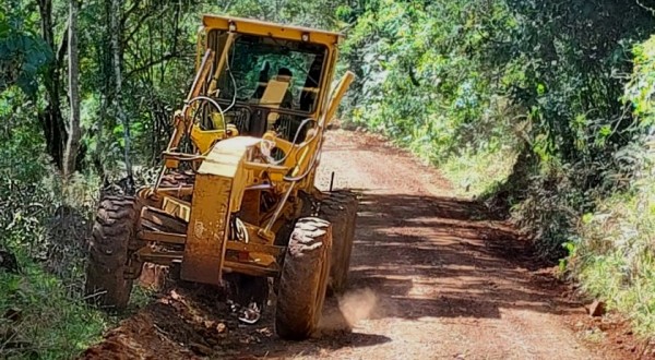 Estrada na Linha São Salvador é recuperada pelo Setor Rodoviário e trará trafegabilidade aos usuários