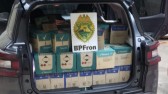 Polícia Militar apreende 2.676 frascos de desodorante contrabandeados