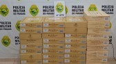 Polícia Militar apreende 40 caixas de vinho sem liberação aduaneira