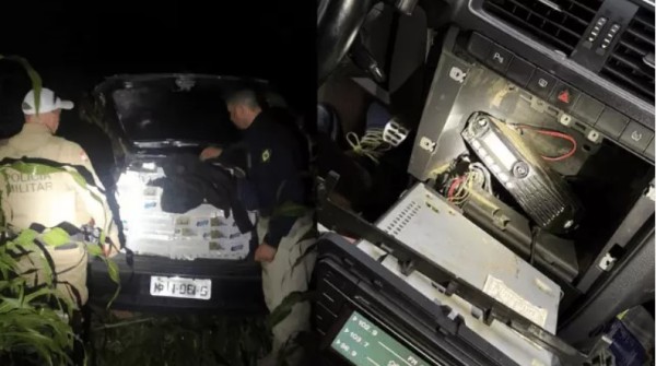 Em apreensão de 12 mil cigarros, polícia descobre carro que soltava fumaça para se ‘camuflar’