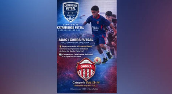 ADAG/Garra Futsal confirma participação no Estadual da Federação Catarinense