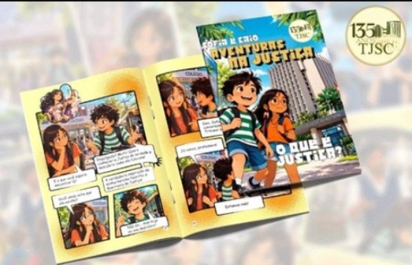 TJSC lança revista em quadrinhos para ensinar crianças sobre a Justiça