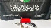 Desentendimento entre familia termina com tiros, prisão e apreensão de armas e droga