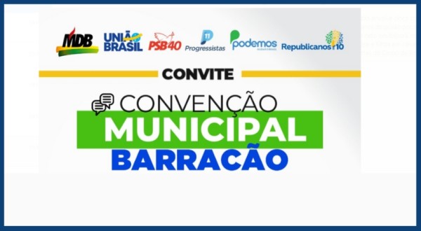 Partidos MDB, PP, PSB, União, Podemos e Republicanos convocam a todos para convenção partidária