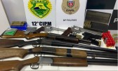 Polícia apreende várias armas e centenas de munições