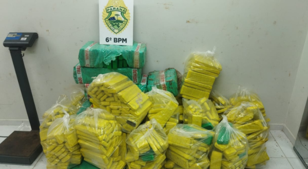 Polícia Militar apreende 502 kg de maconha e recupera veículo furtado na BR-163 em Capitão Leônidas Marques