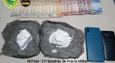Homens são presos com mais de 200 gramas de cocaína