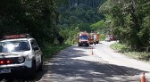 Mulher fica ferida em saída de pista