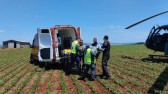 Homem é socorrido de helicóptero após cair de cavalo no interior de Abelardo Luz