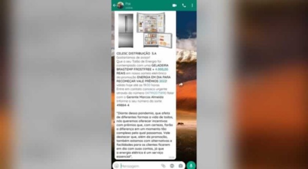 Entenda o golpe que sorteia geladeiras em SC
