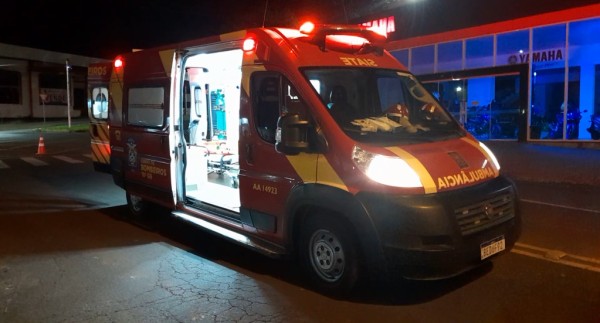 Mulher é atropelada por motocicleta e fica ferida em Cunha Porã
