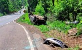 Jovem morre depois de batida traseira e capotamento na SC-157