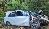Homem morre após carro colidir contra árvore na PR-281