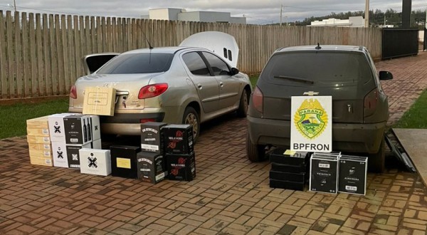 BPFRON apreende dois veículos com vinhos descaminhados da Argentina