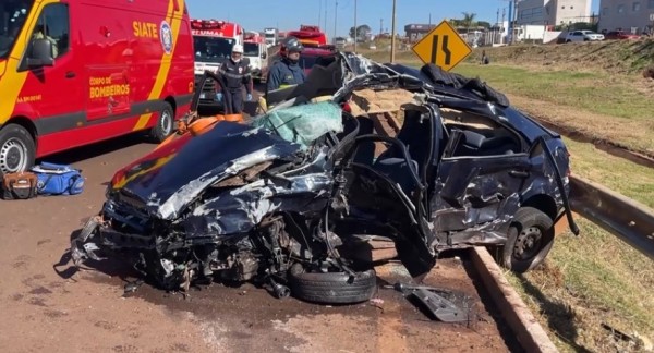 Criança morre após ser ejetada e outras quatro pessoas ficam feridas em violenta colisão na BR-277