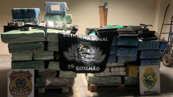 Operação integrada apreende mais de 1,6 tonelada de drogas e armas em Nova Santa Rosa