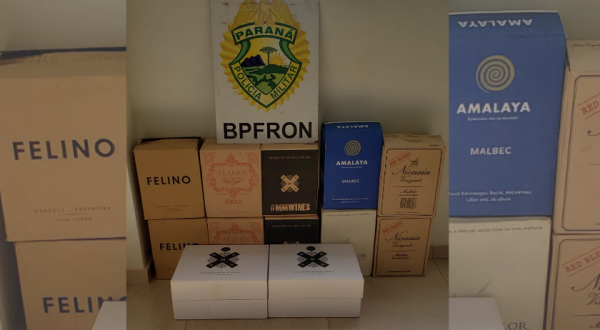BPFRON apreende bebidas estrangeiras em Santo Antônio do Sudoeste-PR