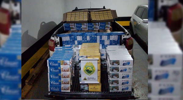 Carga de cigarros é apreendida em Operação da PRE