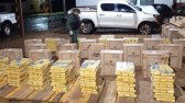 Caminhonete colide em residência durante fuga com quase 39 mil pacotes de cigarros avaliados em 74 milhões de pesos
