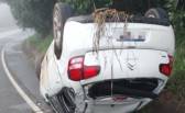 Motorista fica ferido após capotamento em Chapecó