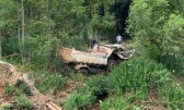 Motorista de caminhão caçamba sofre ferimentos graves em acidente