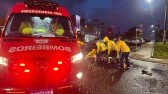 Motociclista fica ferido em colisão no centro