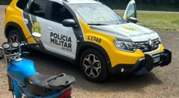 Motocicleta furtada em Barracão é recuperada em Francisco Beltrão