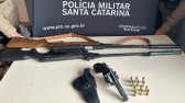 Três homens são presos por porte ilegal de arma de fogo no Oeste de SC