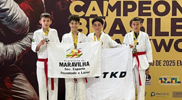 Atletas de Maravilha conquistam ouro e bronze no Supercampeonato Brasileiro de Taekwondo