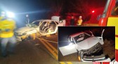 Motorista fica preso às ferragens após colisão frontal na SC-480