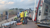 Colisão entre motocicletas deixa dois homens feridos na BR-163