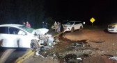 Colisão frontal deixa um homem gravemente ferido
