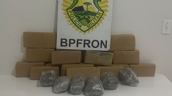 BPFRON apreende mais de 15kg de maconha