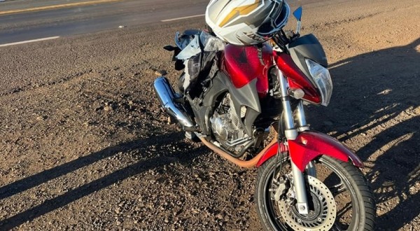 Acidente na PR 182 deixa motociclista ferido, em Ampére