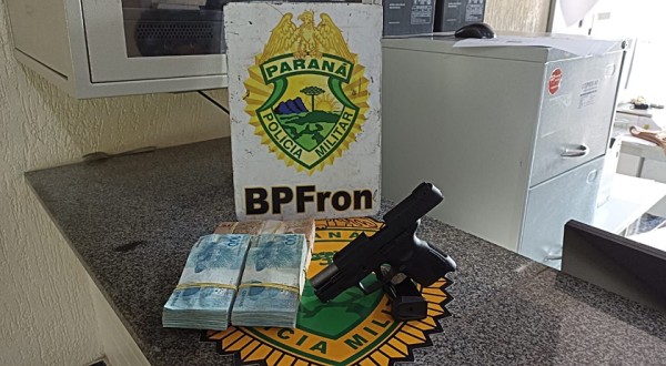 Homem é preso com arma de fogo e R$ 40 mil em espécie