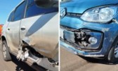 Dois carros colidem em rua do centro na manhã desta quinta-feira (14)