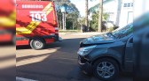 Mulher fica ferida em colisão no centro