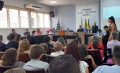 Ricardo Ortina,  Dr.Jose Dorival Bandeira e vereadores tomam posse em Santo Antonio do Sudoeste