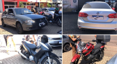 Engavetamento envolvendo dois carros e duas motos deixa uma pessoa ferida no bairro Vila Nova