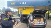 Polícia Rodoviária prende casal Barraconense  com carga ilegal de vinhos e carro furtado em Vacaria