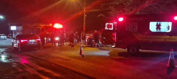 Colisão entre Carro x Moto é registrado em Barracão