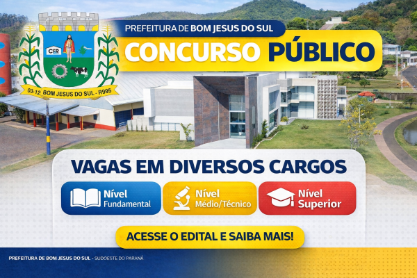 Prefeitura abre Concurso Público com vagas em diversos cargos