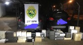 Polícia Militar apreende 63 caixas de vinhos descaminhados