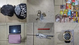 PM prende homem com mochilas contendo objetos furtados